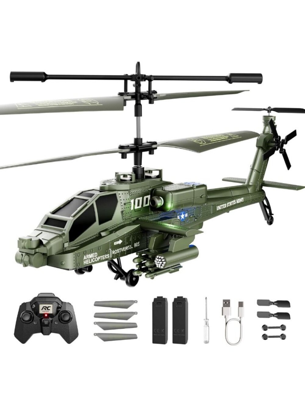XIKOTEC RC Helicopter, Remote Control Helicopter Toy for Kids(Green)